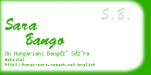 sara bango business card